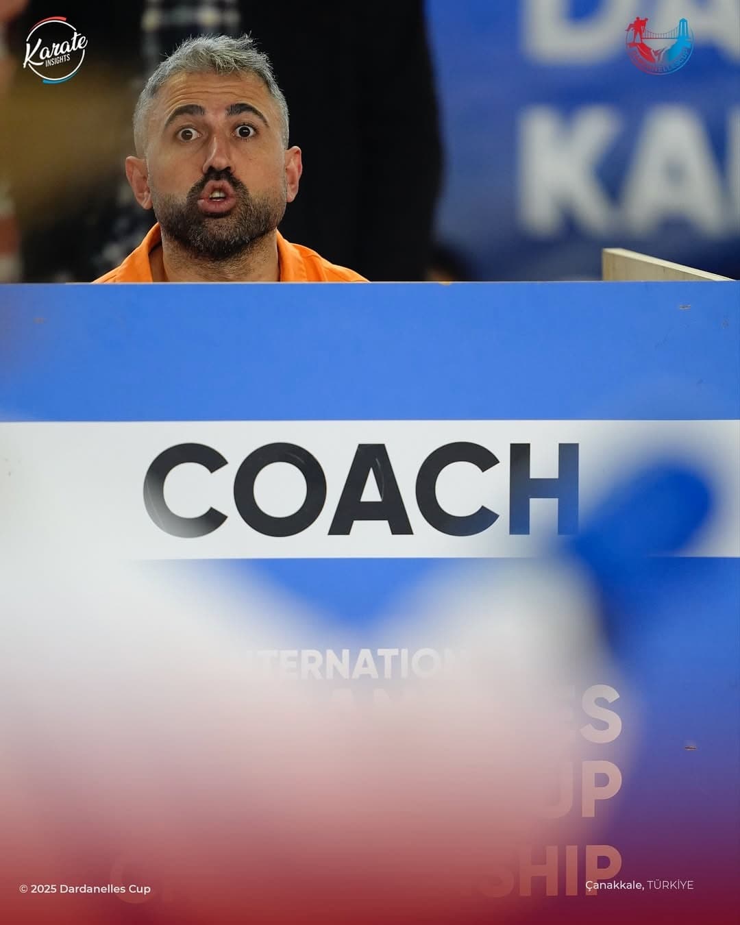 Coach reacting from the coach box, Dardanelles Cup 2025