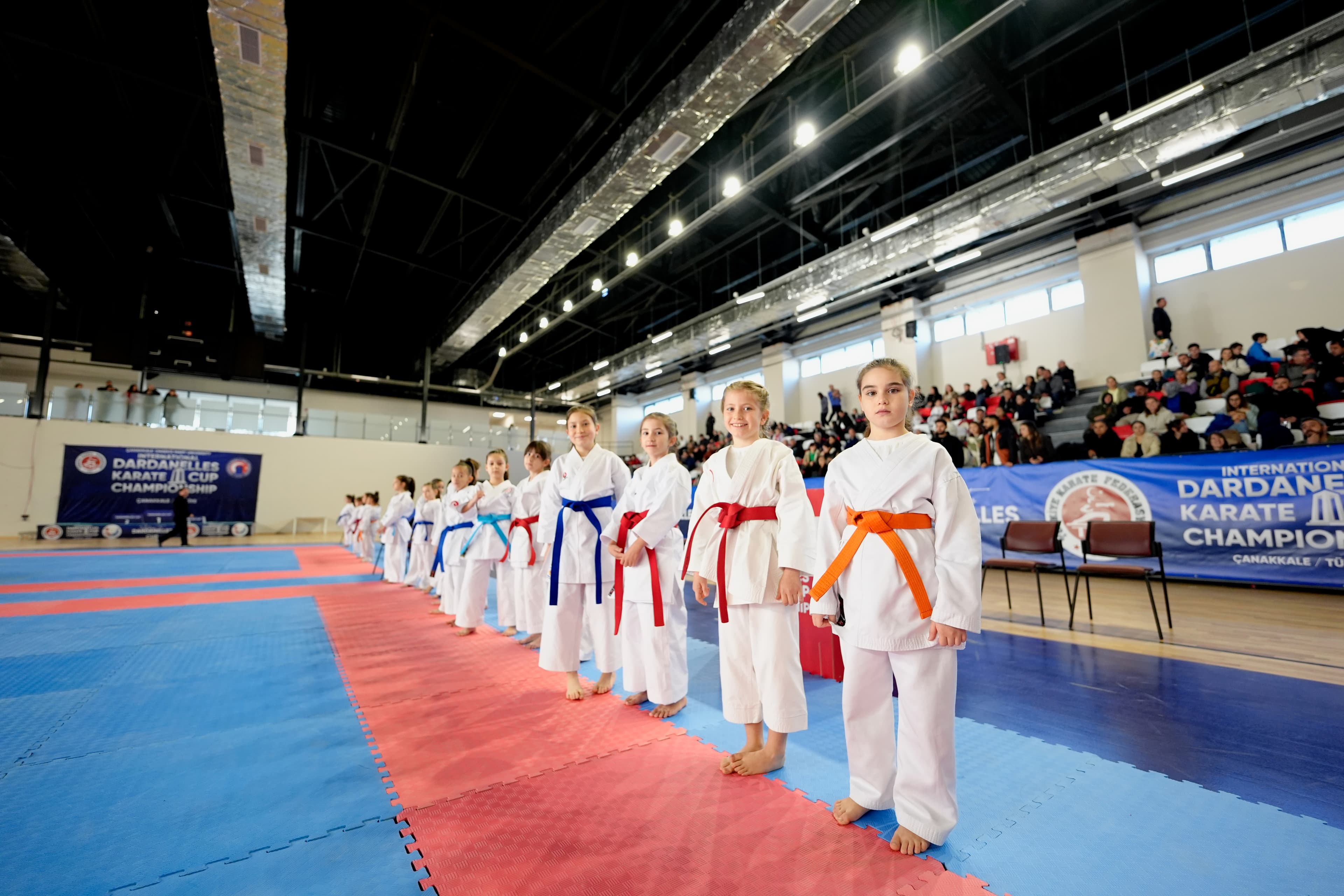 Young athletes lined up before competition, Dardanelles Cup 2025