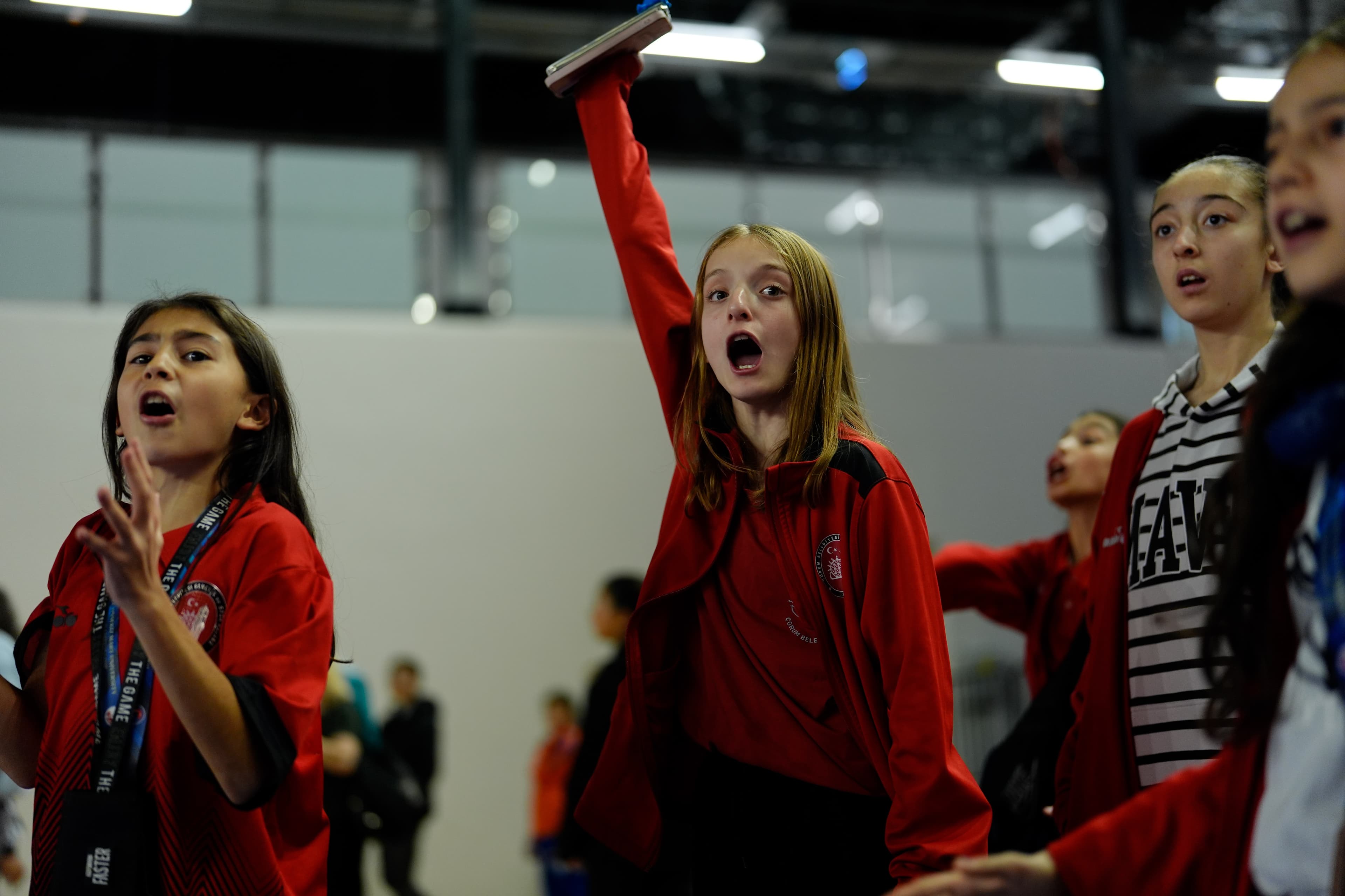 Young athletes cheering from the sideline, Dardanelles Cup 2025