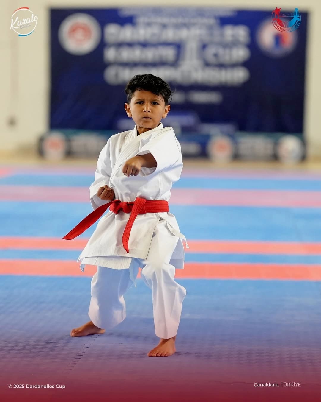 Young athlete performing kata, Dardanelles Cup 2025