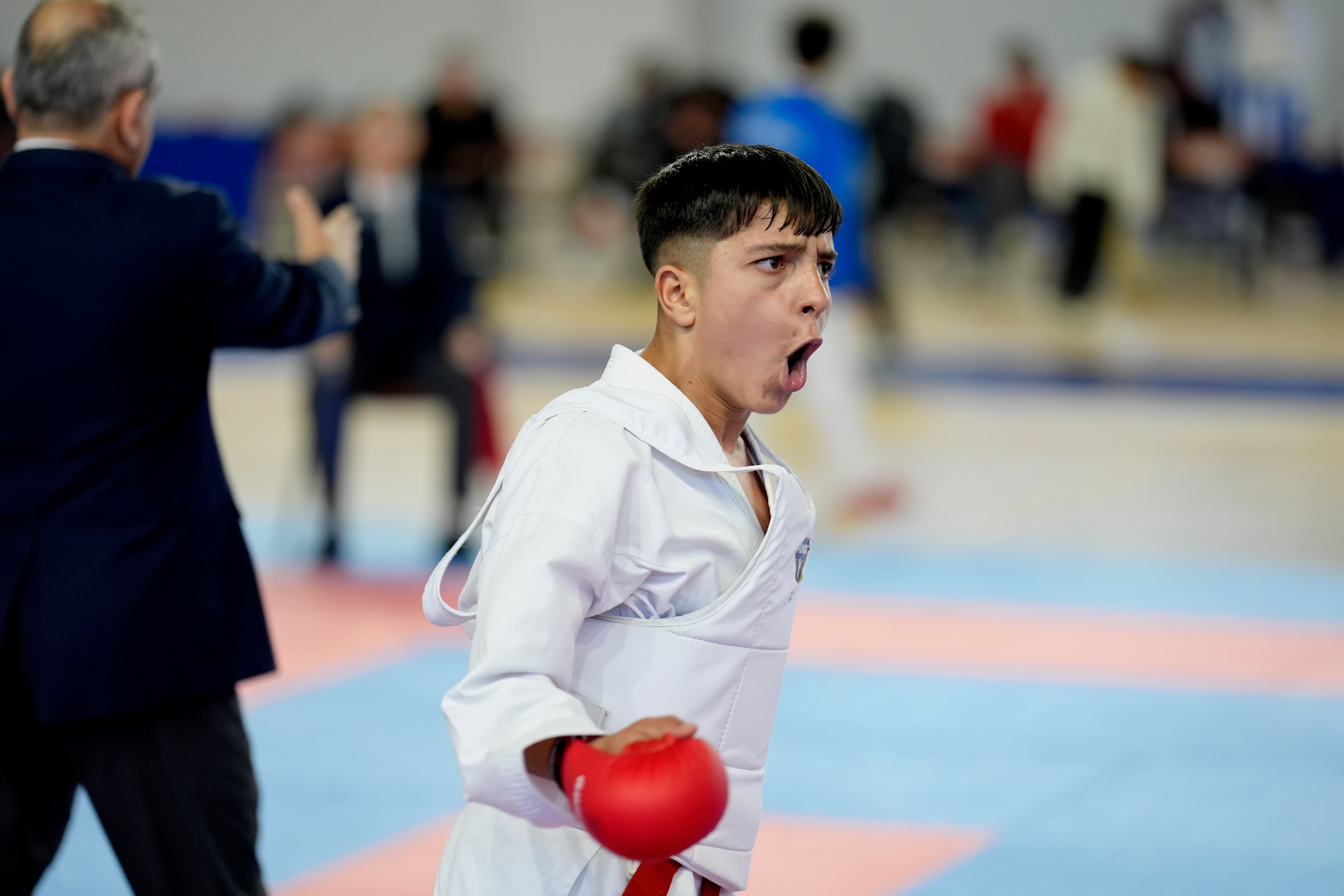 Athlete reacting after scoring a point, Dardanelles Cup 2025