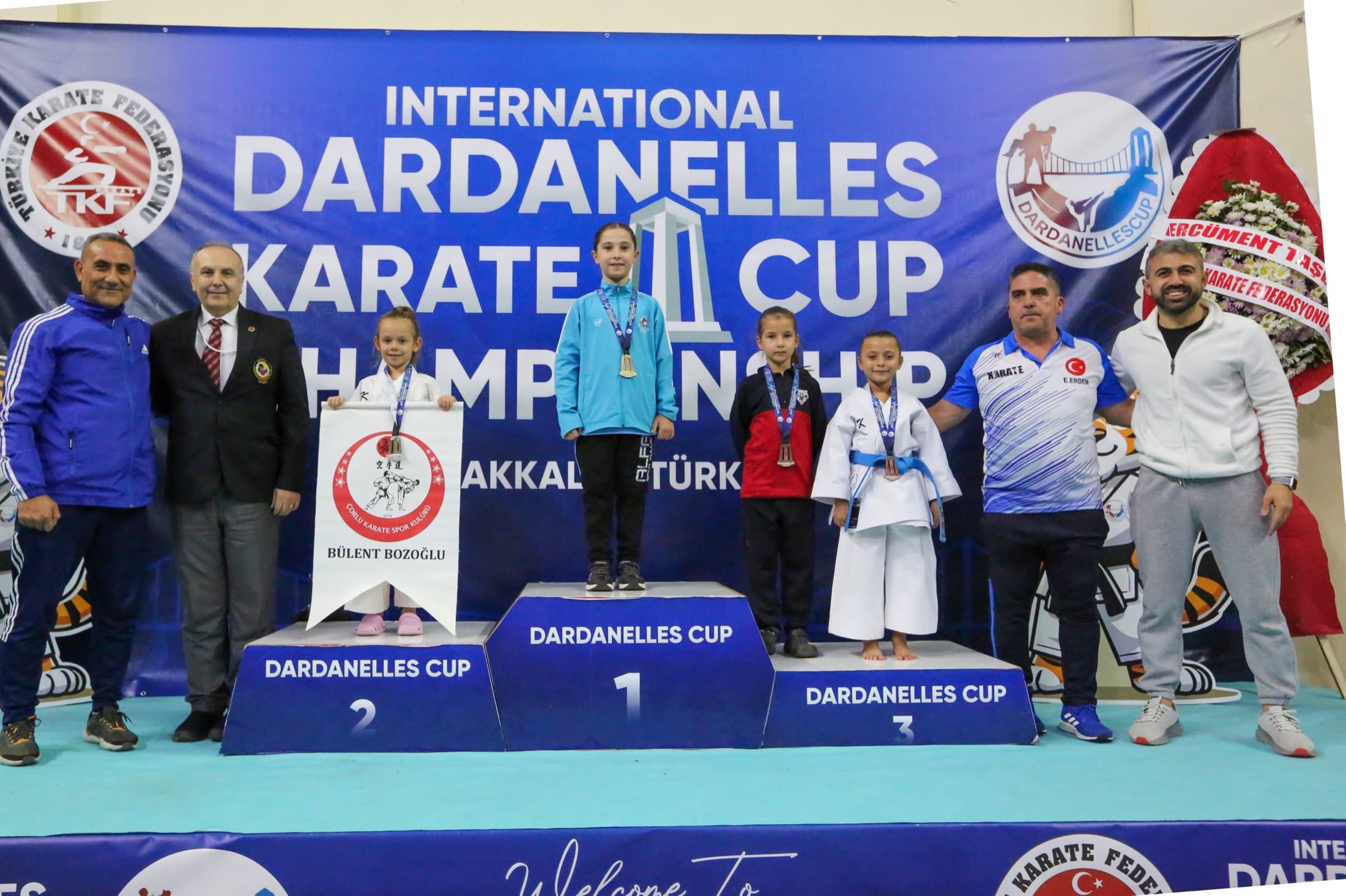 Young athletes on the podium, Dardanelles Cup