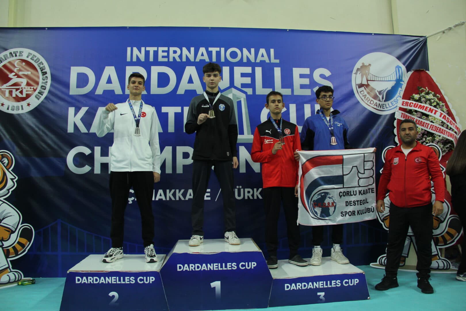 Cadet category podium ceremony, Dardanelles Cup